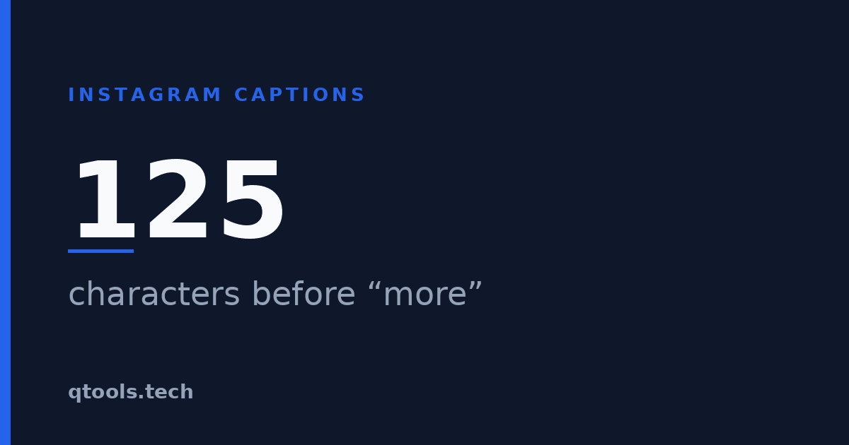 Only about 125 characters of an Instagram caption show before the more link